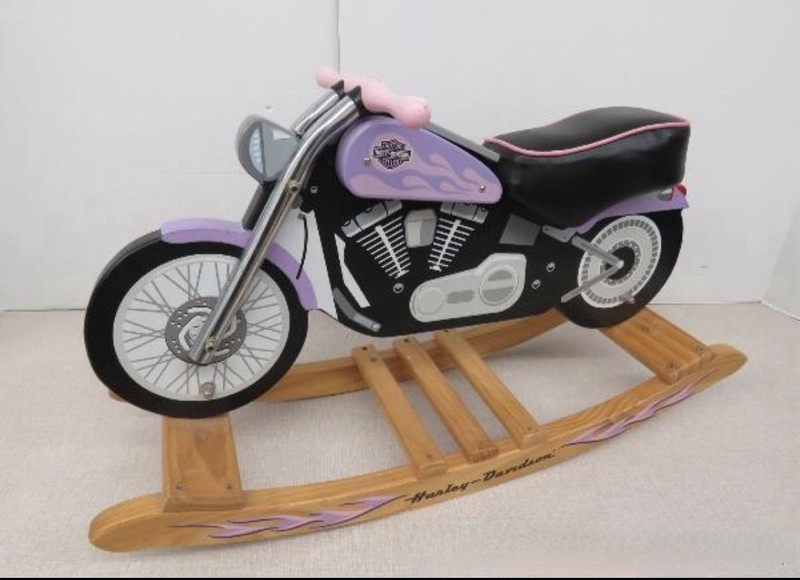 New Child’s Harley Davidson Wooden Pink Rocking Riding Horse