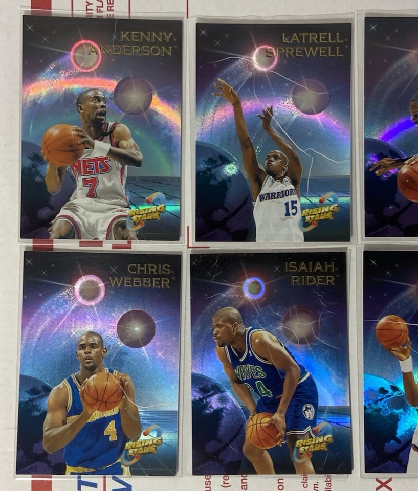 1994-95 Stadium Club Rising Stars Complete 12 Card Insert Set W/ Shaq & Penny - Image 2 of 4