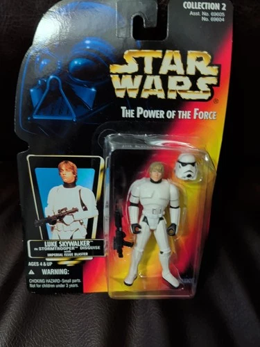 Star Wars POTF Luke Skylwalker Stormtrooper Disguise Red Card