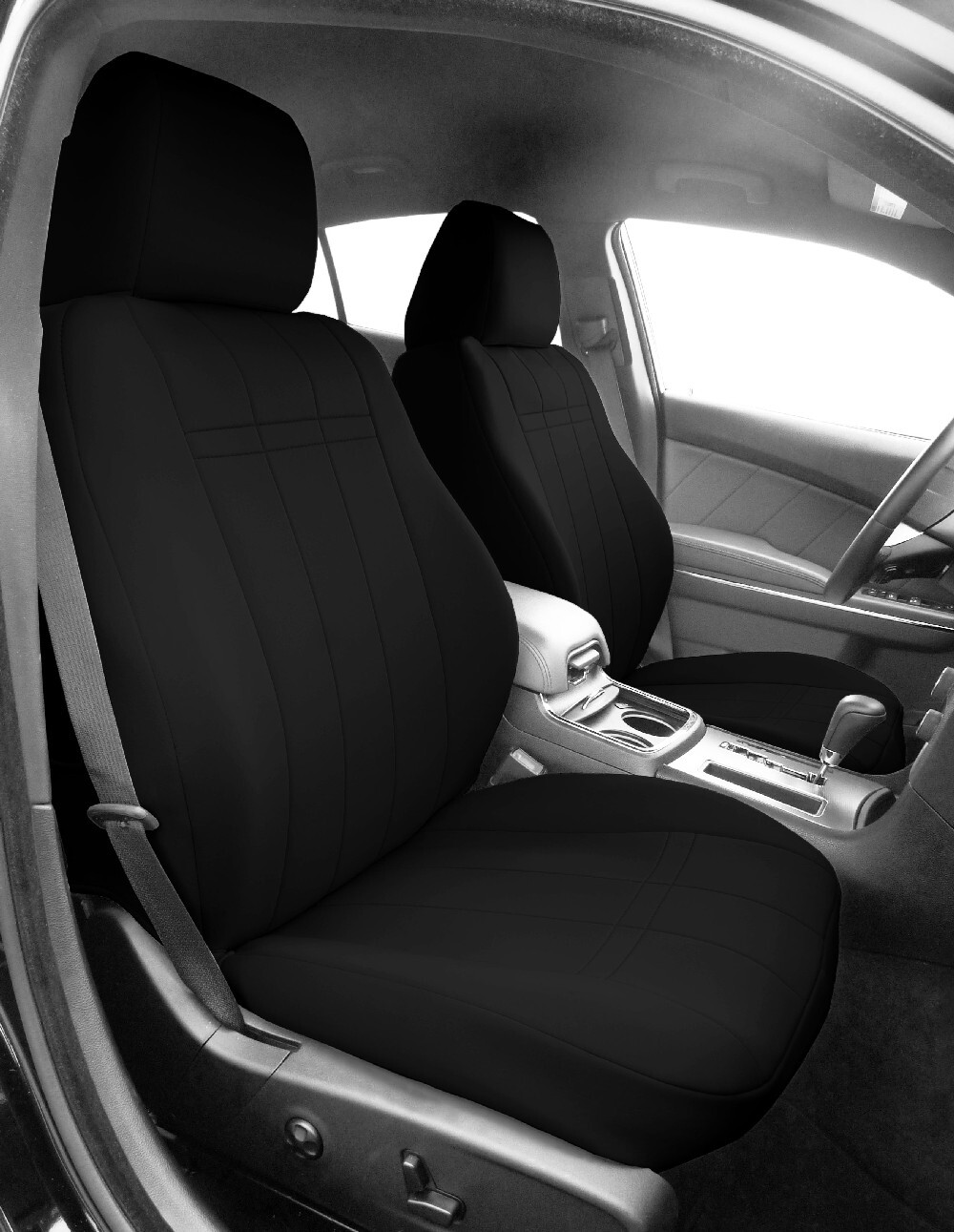 for Toyota 1215 CalTrend Neoprene 1st Row Black Custom Seat