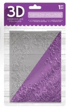 Crafter's Companion Embossing Folder 3D Flourishing Frame 5" x 7" Inches NEW