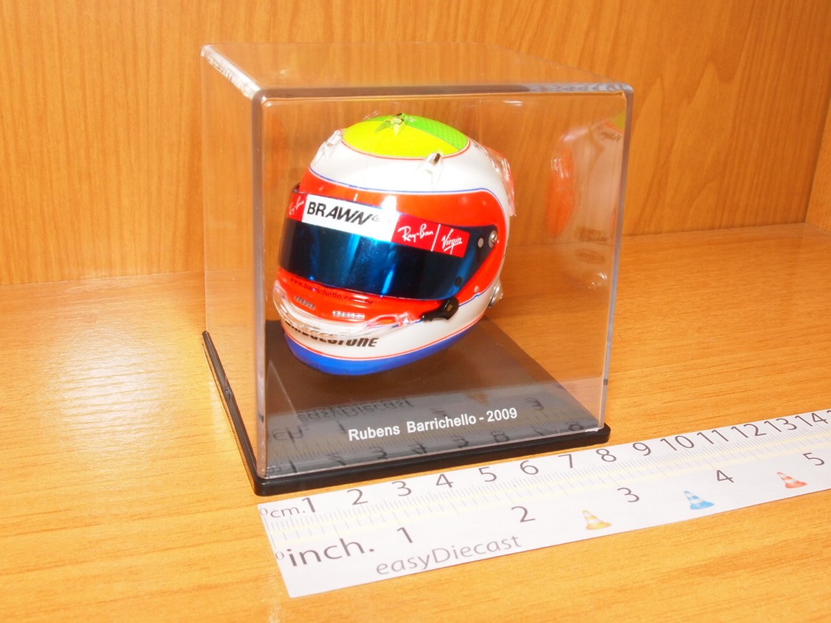 RUBENS BARRICHELLO 2009 HELMET 1/5 F1 ARAI GP BRAWN GP CASQUE