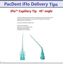 PacDent iFlo™ Capillary Tip, 45° Angle, 0.019” open For canal evac Endo Tips USA