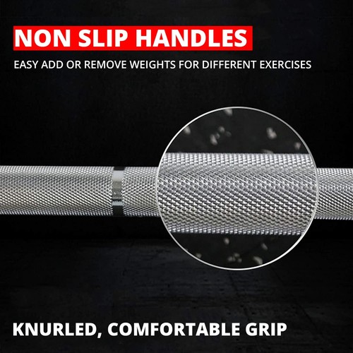 2" Olympic Barbell Bar Weight Lifting Gym Training Bars Collars - Picture 4 of 21