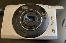 Canon ELPH 370Z 35mm film camera, 23-69mm zoom lens, silver.