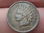 1903 Indian Head Cent Penny- VF/XF Details, Chocolate Brown
