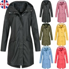 Taglie Forti Donna Impermeabile Outdoor Vento Pioggia Foresta Cappotto Giacca