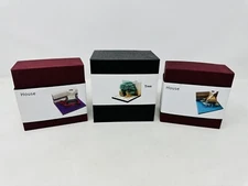 Lot of 3 Desk Notepad Creative 3D Memo Pad w/Pen Holder Tear-Away DIY 3D Art NEW