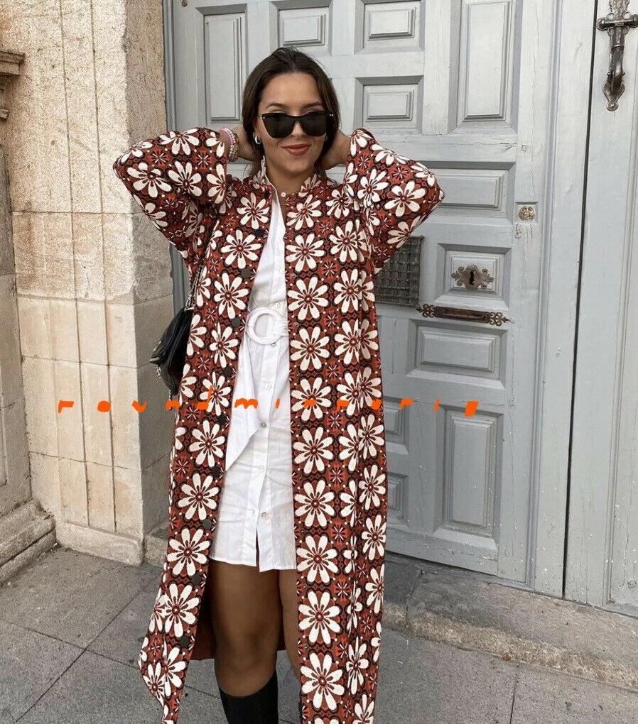 Zara special edition jacquard clearance coat
