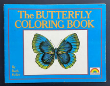 The Butterfly Coloring Book Ruth Heller 1971 FOURTH EDITION 4th Vintage