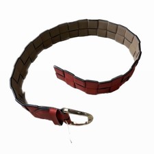 NEW Michael Kors MK Women  s Woven Leather Belt S/M Optic Orange