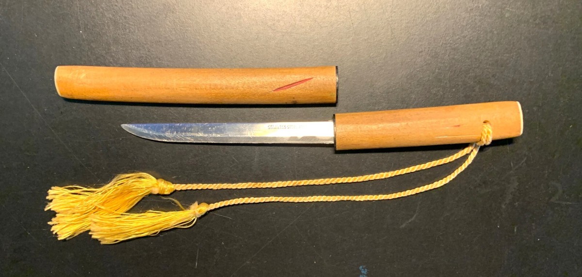 Vintage 1950s Mini Japanese Samurai Katana Sword Letter Opener