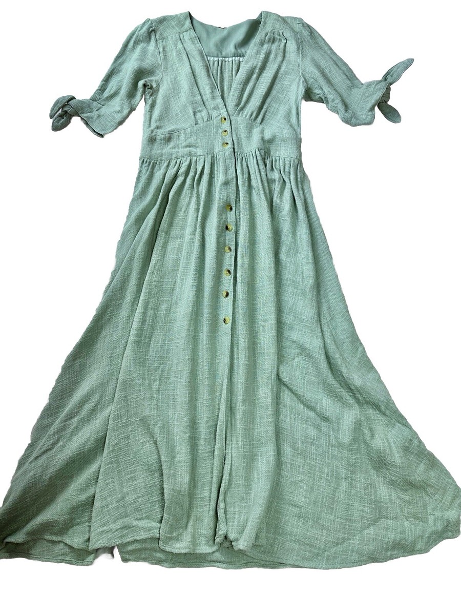 FREE PEOPLE Size XS UK 8-10 Duck Egg Midi Dress Green | eBay UK FREE PEOPLE Size XS UK 8-10 Duck Egg Midi Dress Green | eBay UK