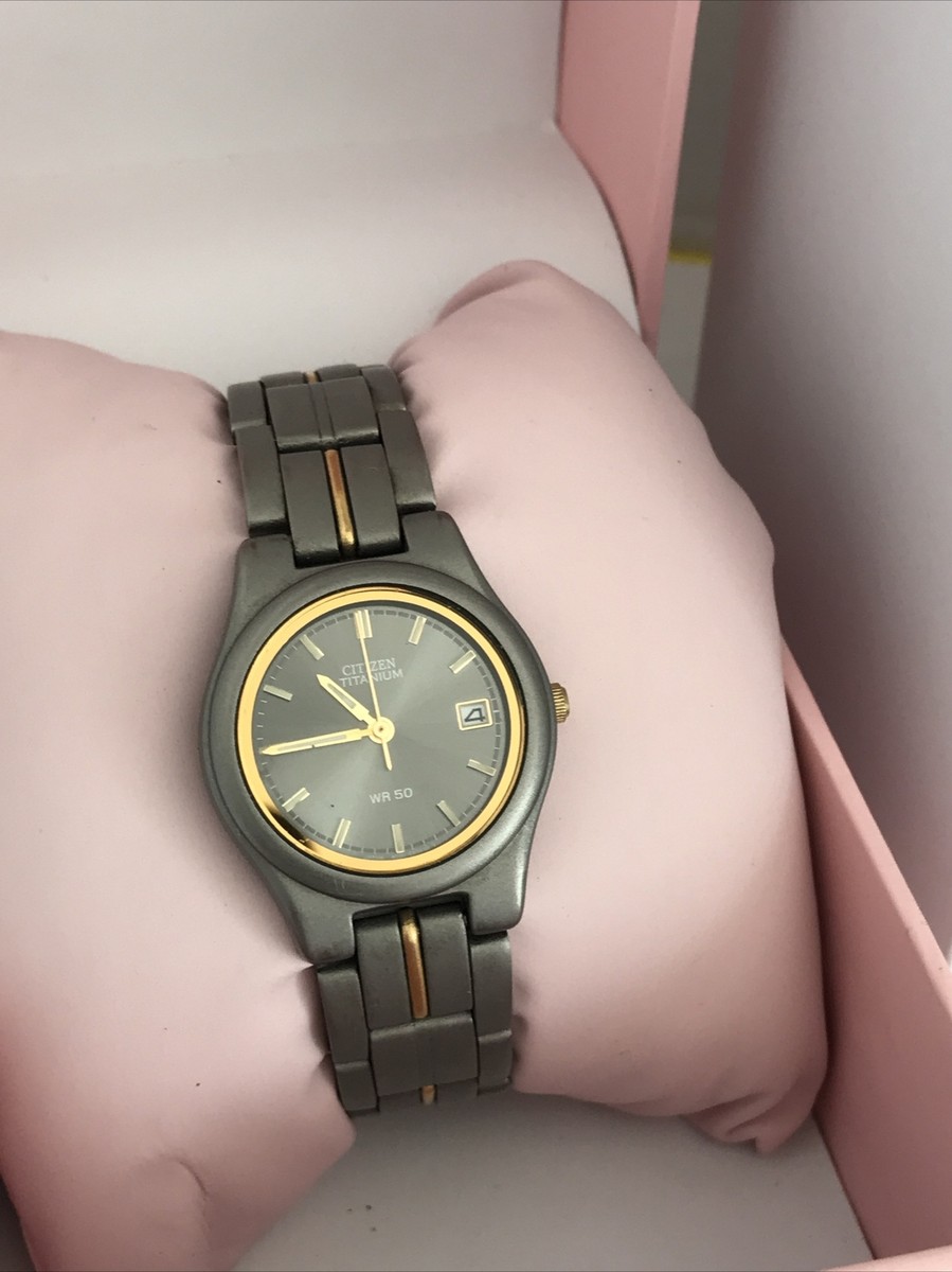 Citizen Ladise Quartz Date Two Tone Titanium Bracelet Watch Ref