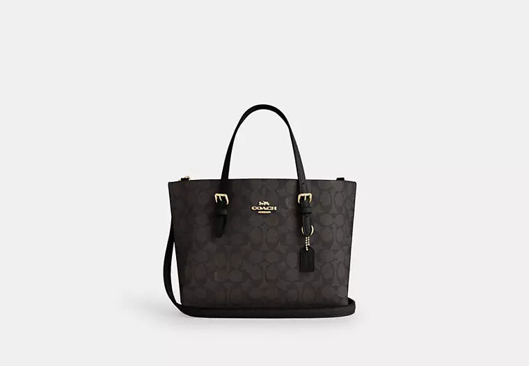 【COACH】Mollie Tote 25 NWT Coach Mollie Tote 25 In Signature Canvas with crossbody