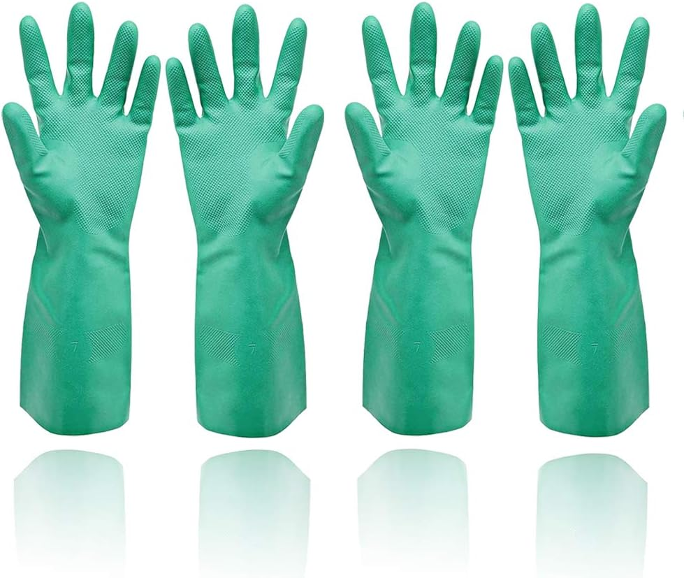 Reusable Kitchen Cleaning Gloves with Latex Free, Non-Slip Design Heavy Duty Glo