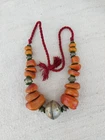 Moroccan Berber Necklace Handcrafted Resin Amber Vintage Jewelry African Handmad