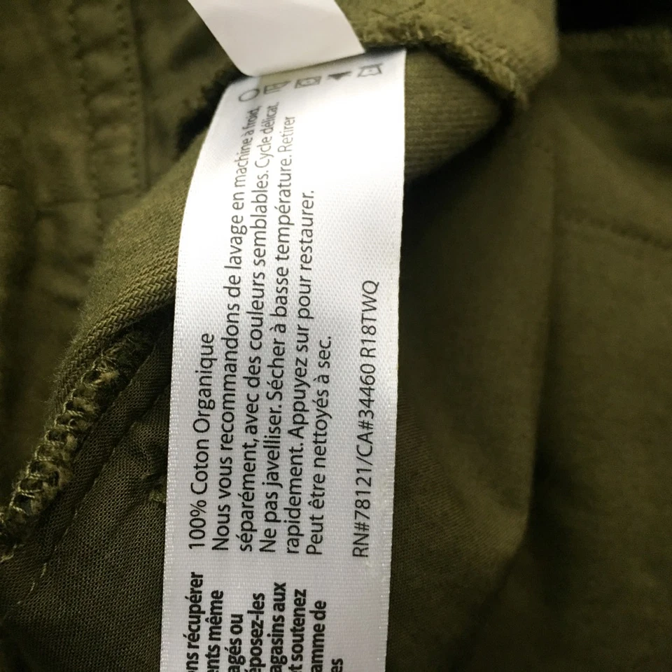 Eileen Fisher Womens Casual Pants Green Mid Rise Flat Front Organic Cotton 8 - Изображение 3 из 4