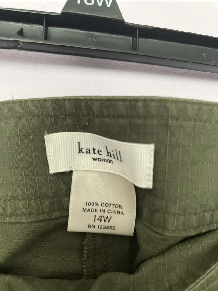 Pantalones verdes para mujer Kate Hill Plus 14W nuevos con etiquetas Foto 3 de 4