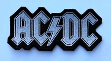 Large AC/DC Embroidered Iron On Patch - 4 INCH Logo Rock Roll Music Band