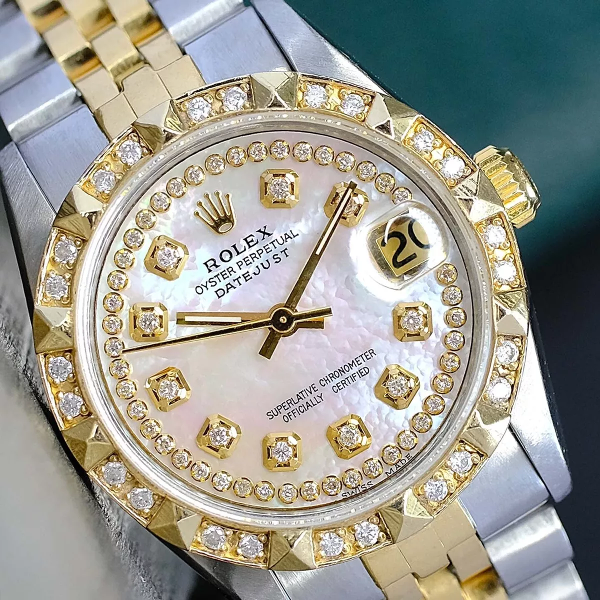 Rolex datejust midsize two deals tone