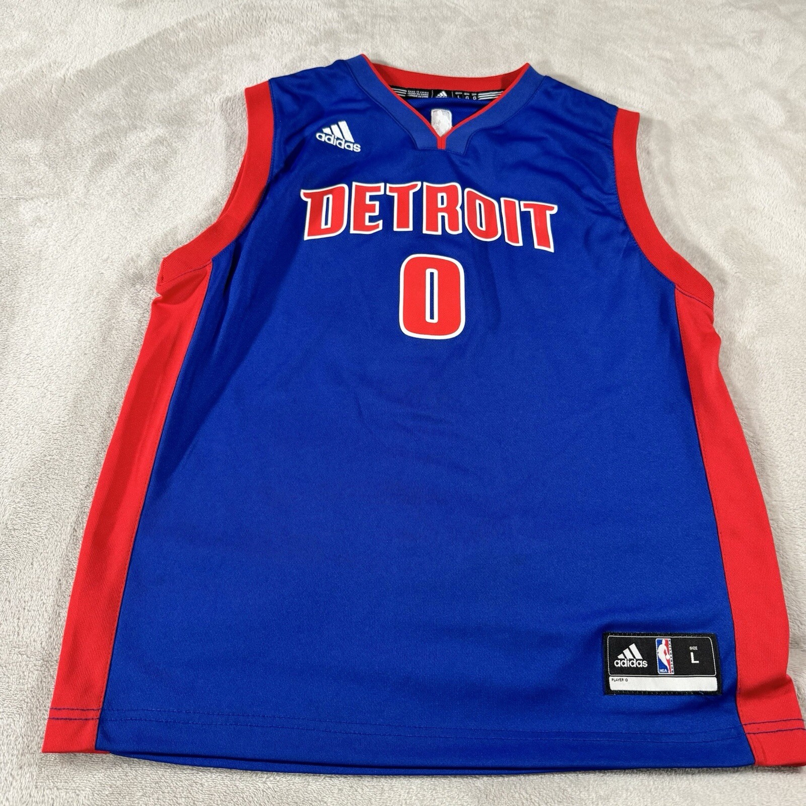Adidas Detroit Pistons #0 Andre Drummond Youth Blue Jersey Youth Large