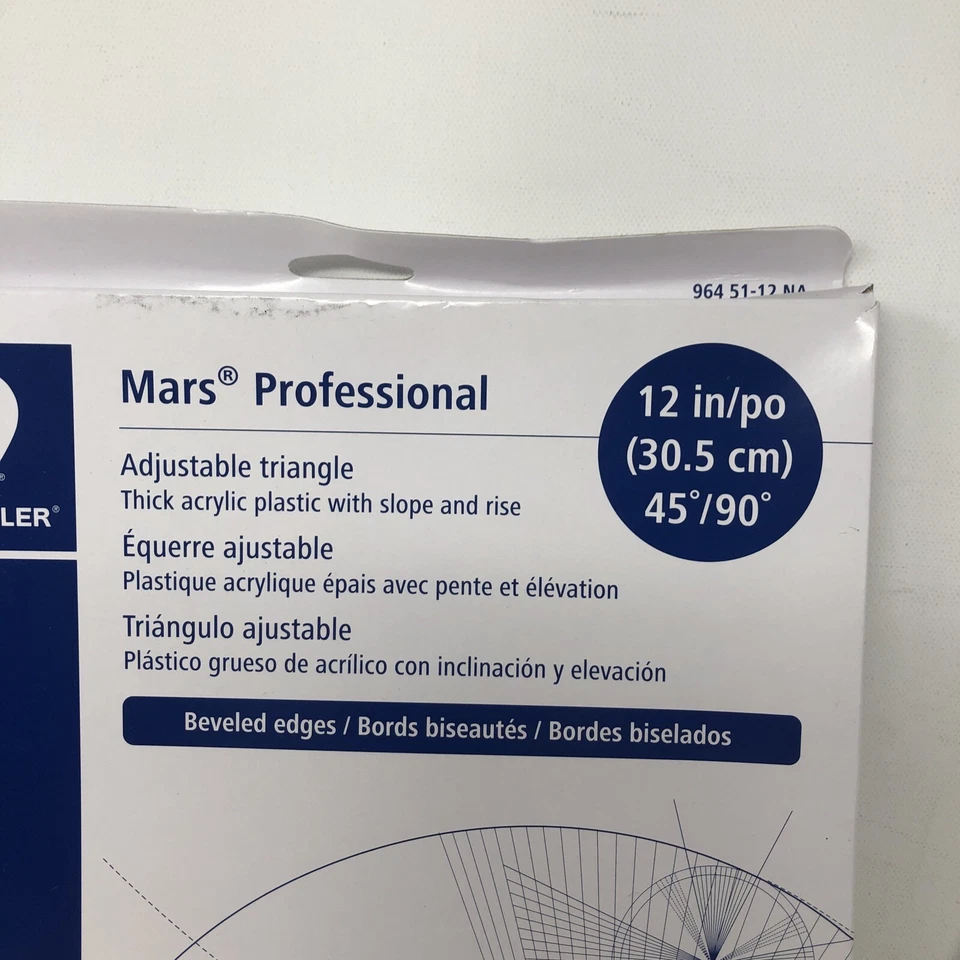 Staedtler Mars Adjustable Triangle-12"  {964-51-12} - Image 3 of 4