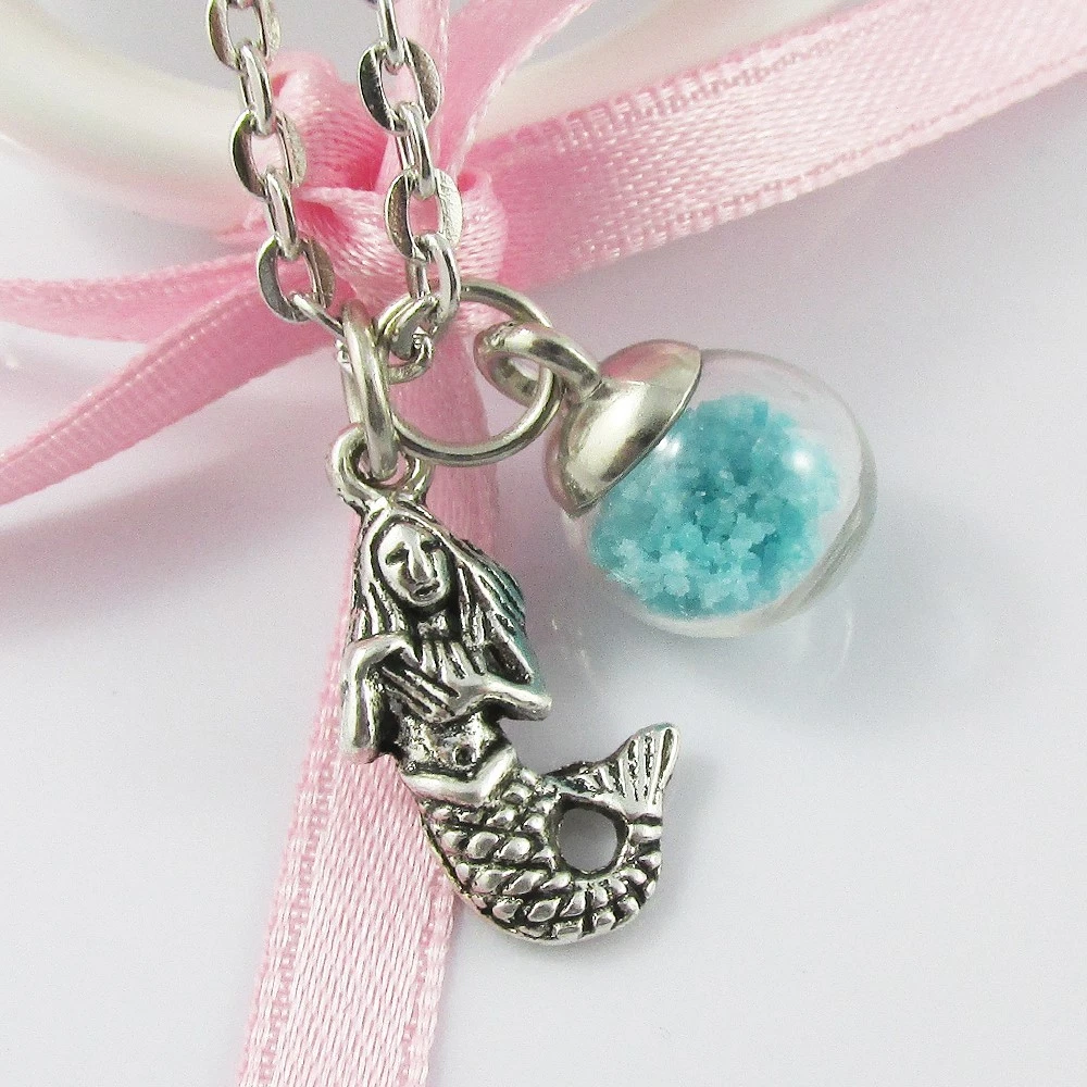 Mermaid sale charm necklace