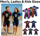 Wetsuit Mens Ladies Kids Childrens Summer Beach Swimming Surfing Holiday Pool  