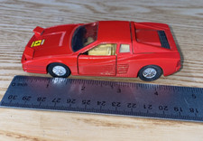 Vintage Ferrari Testerossa (Testarossa) Diecast Car Model with Tilt Lights 4.75"