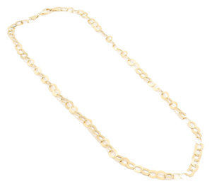 Authentic 925 Sterling Silver Shiny Gold Plated Petite Round Link Chain Necklace NE1746