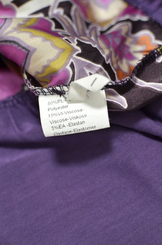 Elisa Cavaletti Relaxed Blouse Top Floral Velvet Burgundy Purple Viscose _ M - Picture 8 of 8