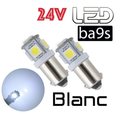 2x  LED Leuchtmittel Ba9s T4W 24V 24 V LKW Lampen Leuchtmittel Lichtfarbe Weiß