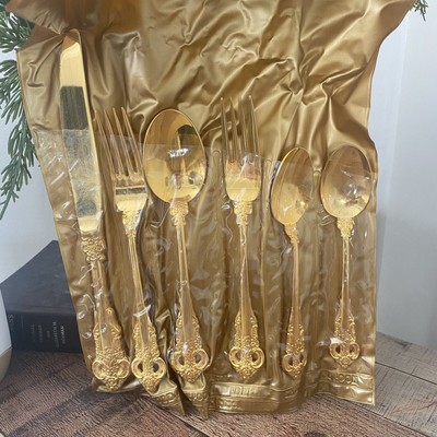 Vintage Stanley Roberts Golden Sir Mark Service for 12