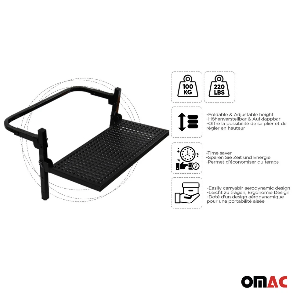 Plataforma de escalera de camión escalón de rueda de neumático ajustable 220 lb para Buick Encore Foto 3 de 4