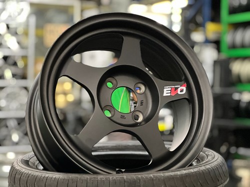 NEW 15 inch AOW EVO Regamaster BLACK wheel 4x100 Fits HONDA TOYOTA KIA (4 pcs) - 第 1/11 張圖片