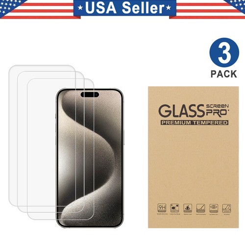 3PCS Tempered Glass iPhone 6 6S 7 8 SE X XR XS MAX 11 12 13 14 15 - Picture 41 of 41