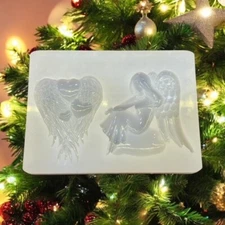 Handmade Dual Angel & Wings Mold For Resin