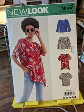 New Look 0932 misses pullover tops loose shaped hem sz 6-24 NEW