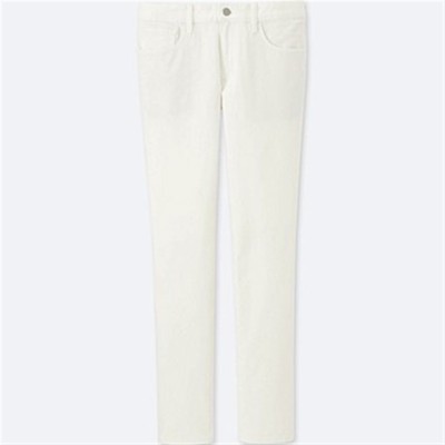 UNIQLO 'Distressed' Men's Slim-Fit Jeans WHITE 31W Stretch