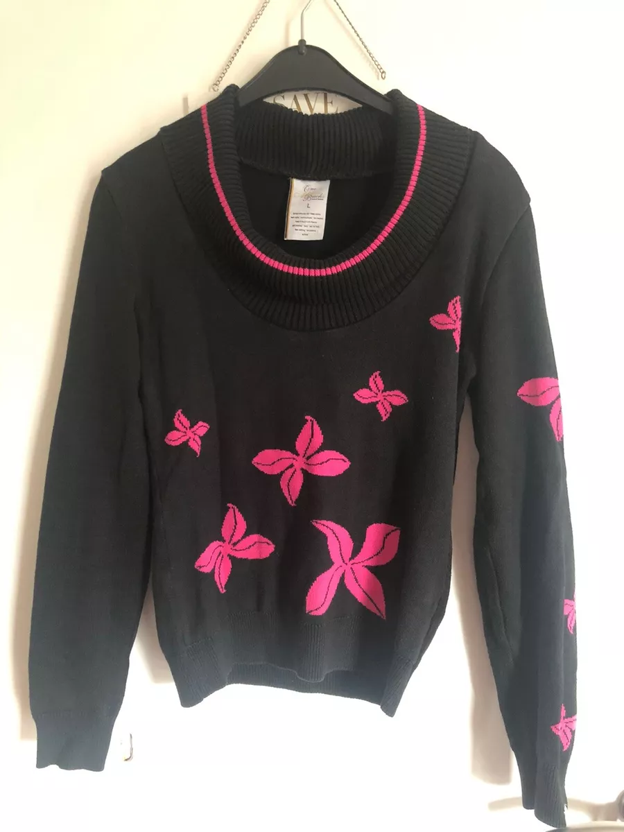 Pink black hotsell jumper