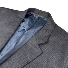John W. Nordstrom Men  s 100 Wool 2-Button Blazer Blue   48L US