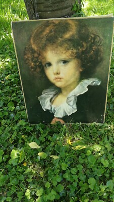 Tableau collage portrait Garçon dans un gilet rouge, Jean Baptiste