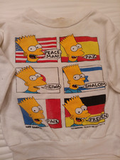 Vintage 1990 Bart Simpson "Peace Man " Youth Toddler Sweatshirt