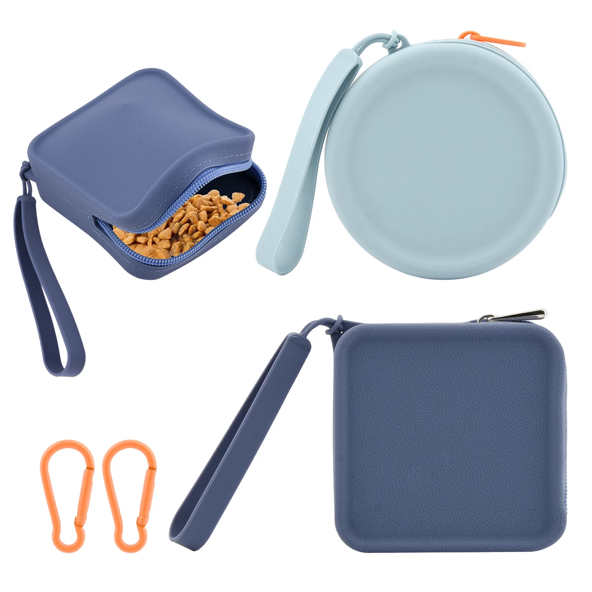 2pcs Dog Treat Pouch Silicone Pocket Size For Training Lightweight