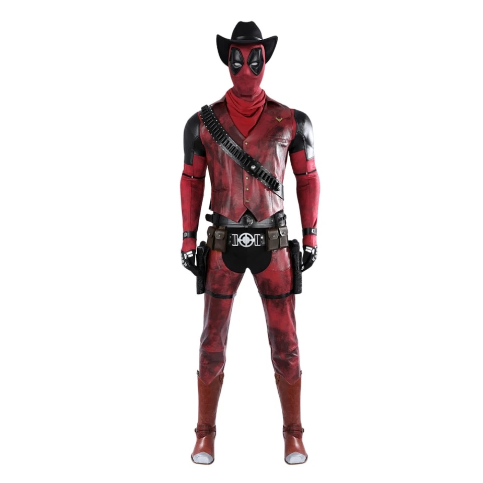 Deadpool 3 Wade Wilson Vaquero Deadpool Disfraz Juegos con disfraces Monos Conjunto Completo Conjunto Foto 2 de 4