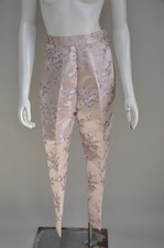 Vintage 1960s Pink Floral Silk Asian DYNASTY 3 Piece Pant Suit Set Party XS