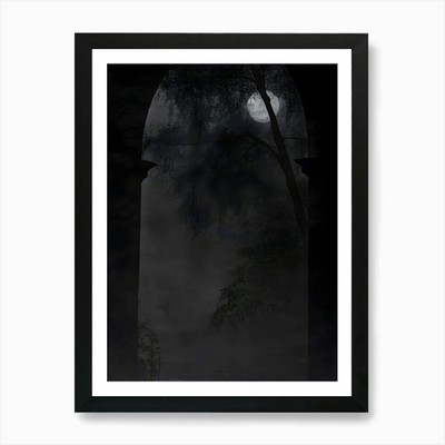 Dark Gothic Spooky Night Art Print Framed Wall Art Poster Canvas Print Picture