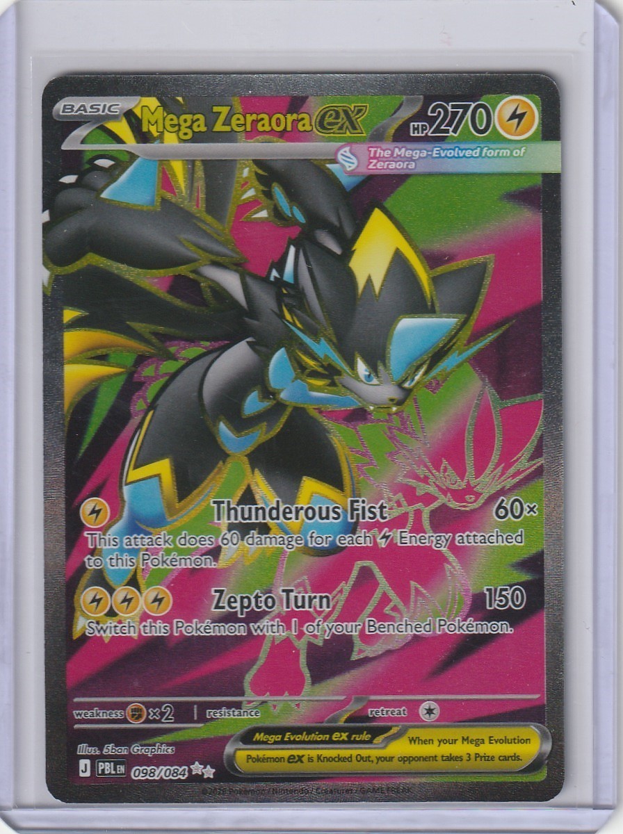 Mega Zeraora ex 098/084 Pokemon TCG: Pitch Black NM