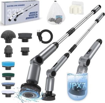 Homtronics elektrischer Schleuderschrubber, [verstellbarer Winkel] [Batterieanzeige] kabellos